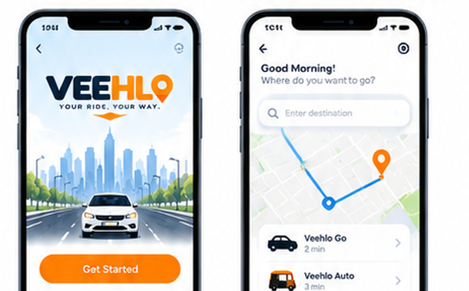 Veehlo app screens